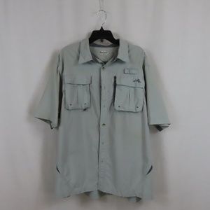 Natural Gear L/XG Grey Short Sleeve Button Up Shirt
